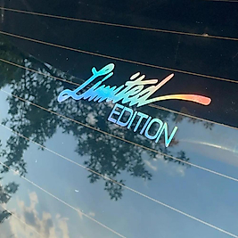 Hologramlı Limited Edition Sticker Motor-Araba-Kask için Etiket 14CMx4CM (1 Adet)