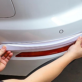 Araba Tampon Koruyucu Karbon Desenli Siyah Beyaz