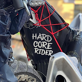 Motor için Dekoratif Sticker Hard Core Rider Beyaz (1 Adet)