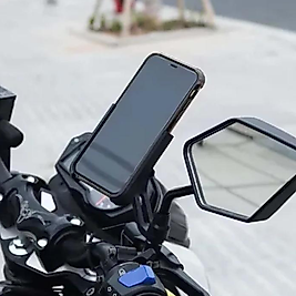 Motorsiklet Siyah Metal Telefon Tutucu