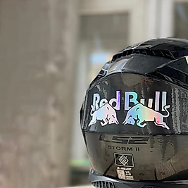 Motor-Araba-Kask İçin Boğa Enerji Hologramlı Sticker Etiket 15CMx6CM (1 Adet)