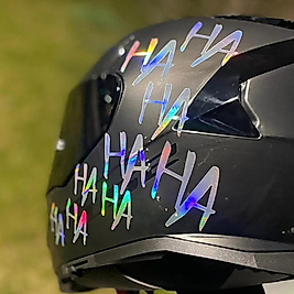 Hologramlı Hahaha Sticker Motor-araba-kask Için Etiket 15cmx30cm (1 ADET)