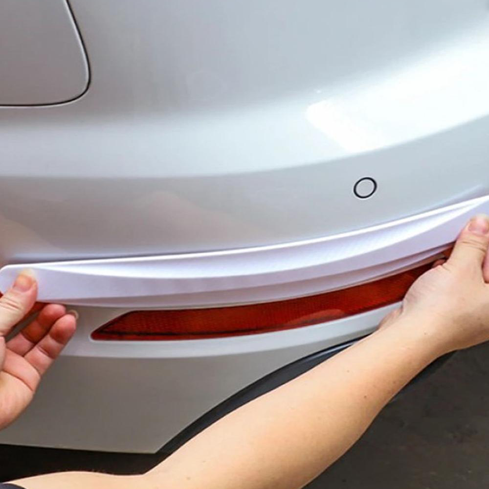 Araba Tampon Koruyucu Karbon Desenli Siyah Beyaz