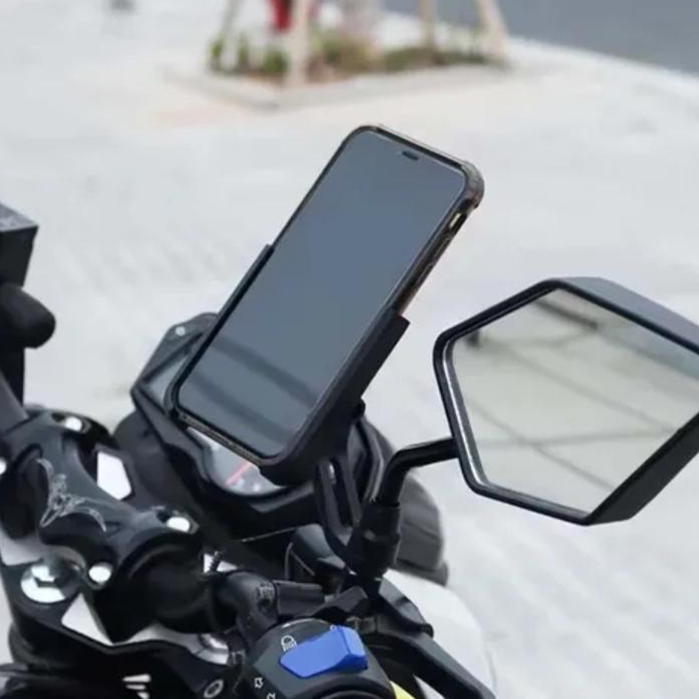 Motorsiklet Siyah Metal Telefon Tutucu