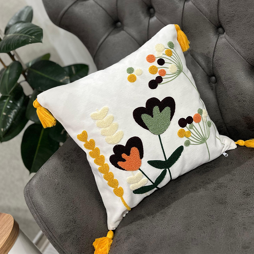 Punch Nakışlı 2 Adet Kırlent Kılıfı