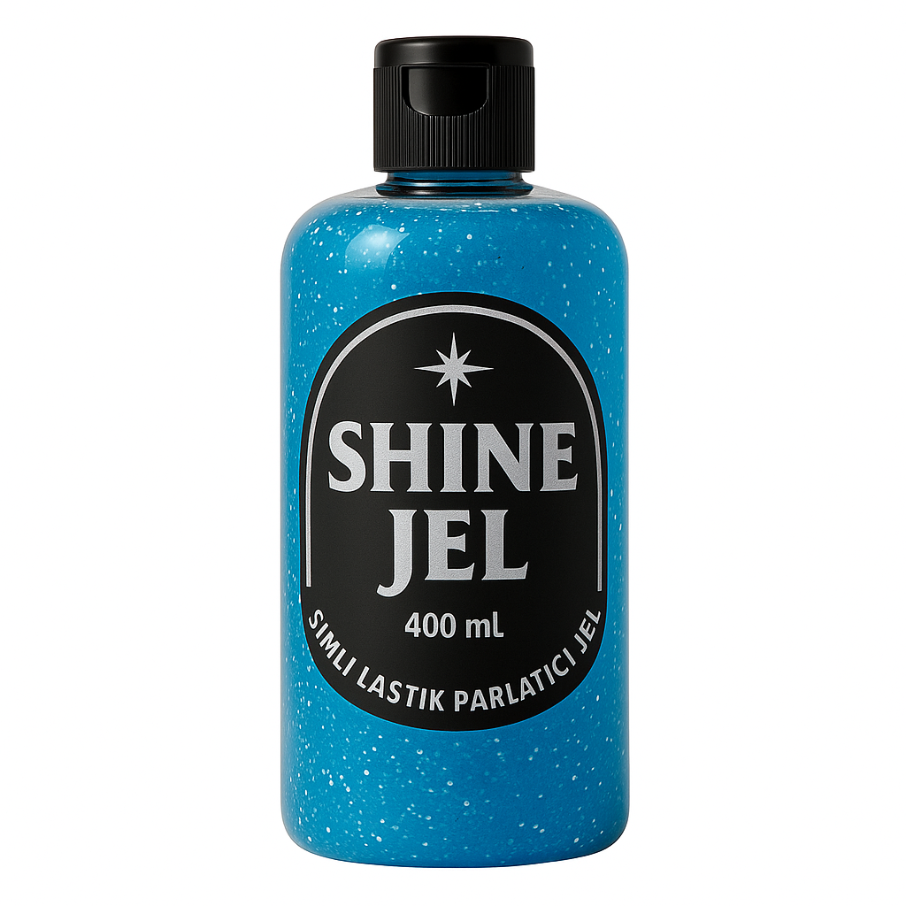 Shine Simli Lastik Parlatıcı Jel 400 ml (Gümüş)